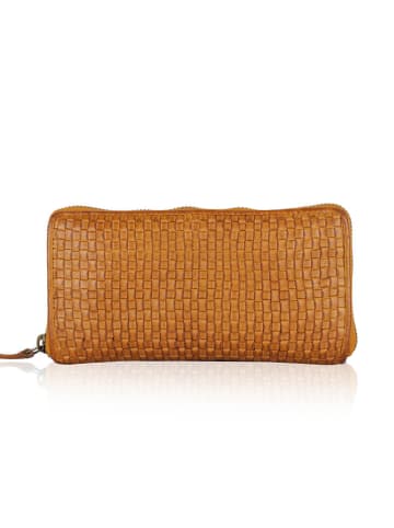 Bellicci Leder-Geldbörse "Eleanor" in Hellbraun - (B)19 x (H)9 x (T)2 cm
