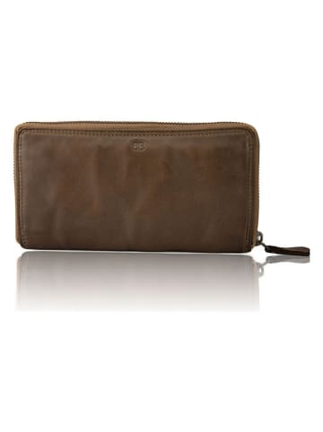 Bellicci Leren portemonnee "Greta" lichtbruin - (B)19,5 x (H)10 x (D)3 cm