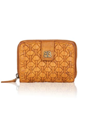 Bellicci Leder-Geldbörse "Percy" in Hellbraun - (B)10 x (H)13 x (T)3 cm