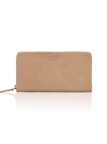 Bellicci Leder-Geldbörse "Offbeat Oliva" in Beige - (B)11 x (H)19 x (T)2 cm