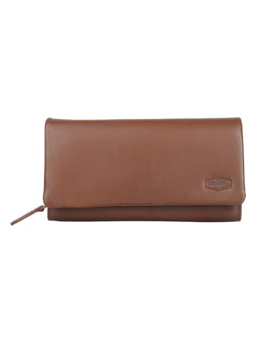 Bellicci Leder-Geldbörse "Olena" in Braun - (B)19 x (H)9,5 x (T)3,5 cm