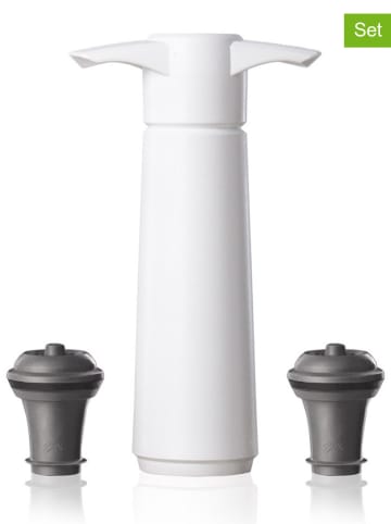 Vacu Vin 3-delige wijnpompset wit