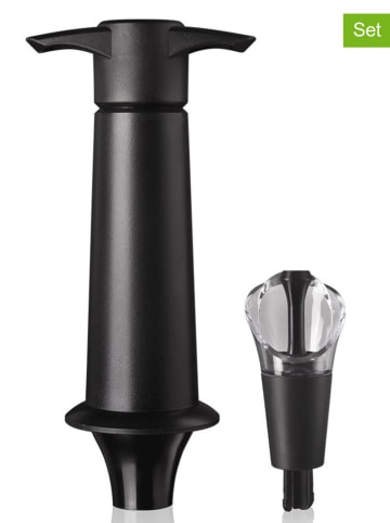 Vacu Vin 2tlg. Weinpumpen-Set in Schwarz