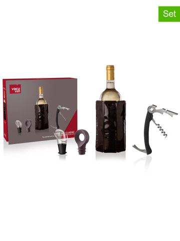 Vacu Vin 4tlg. Weinzubehör-Set ''Classic'' in Schwarz