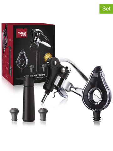 Vacu Vin 5tlg. Weinzubehör-Set ''Air'' in Schwarz