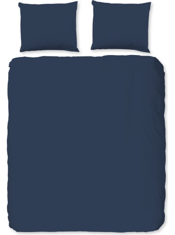Hip Komplet pościeli satynowej w kolorze granatowym