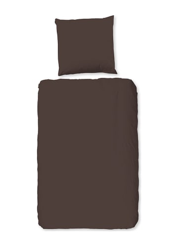Hip Komplet pościeli satynowej w kolorze brązowym