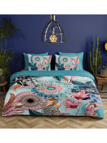 Hip Komplet pościeli satynowej "Maximilian" w kolorze jasnoróżowo-błękitnym