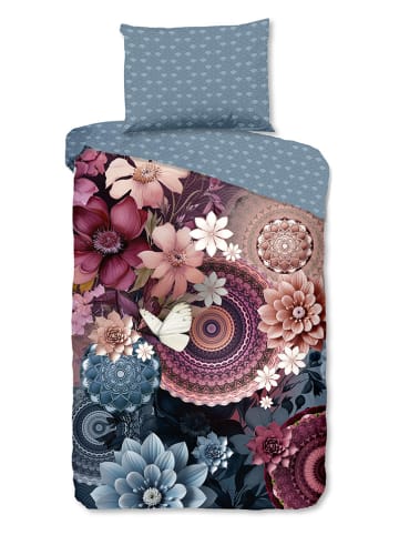 Hip Satijnen beddengoedset "Asher" blauw/paars