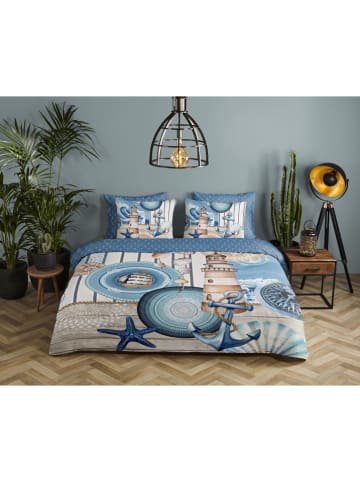 Hip Satijnen beddengoedset "Aldiana" blauw