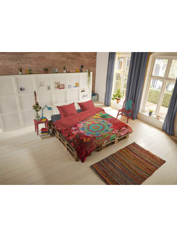Hip Satijnen beddengoedset "Novali" rood/meerkleurig
