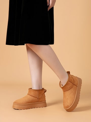 Foreverfolie Winterboots lichtbruin