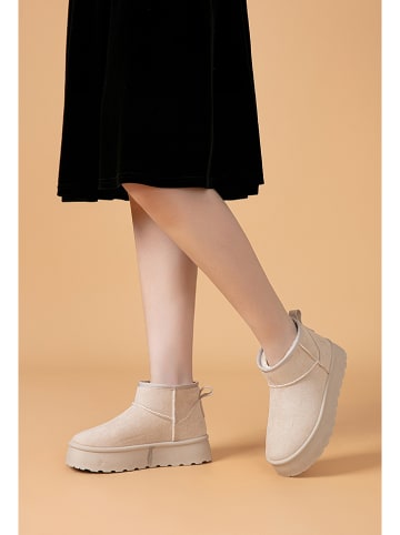 Foreverfolie Winterboots in Beige