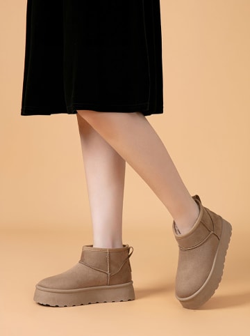 Foreverfolie Winterboots in Beige