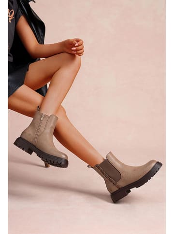 Foreverfolie Chelseaboots kaki