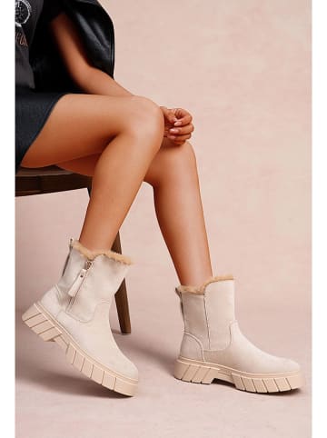 Foreverfolie Winterboots in Beige