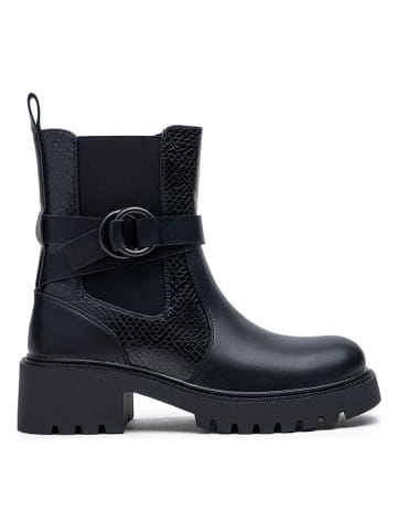 Foreverfolie Ankle-Boots in Schwarz