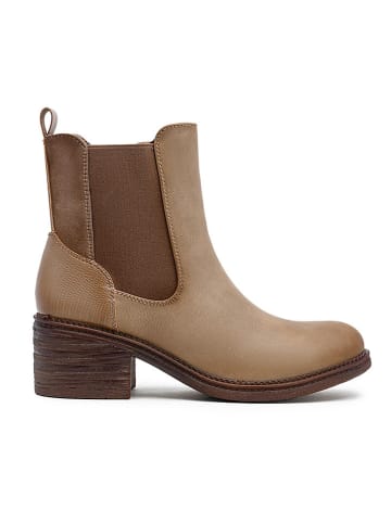 Foreverfolie Chelseaboots lichtbruin