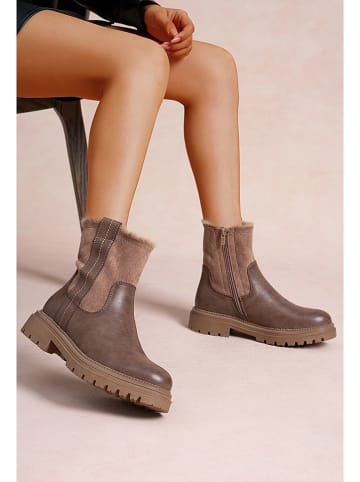 Foreverfolie Winterboots in Hellbraun