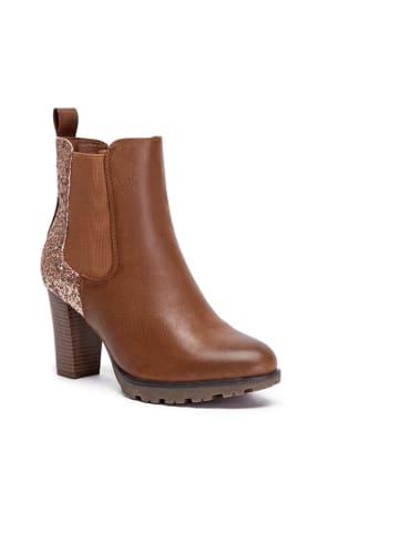 Foreverfolie Enkellaarzen camel