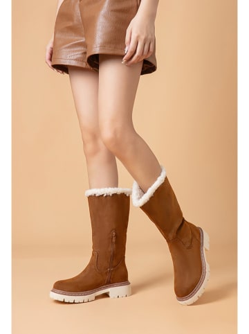 Foreverfolie Winterstiefel in Hellbraun