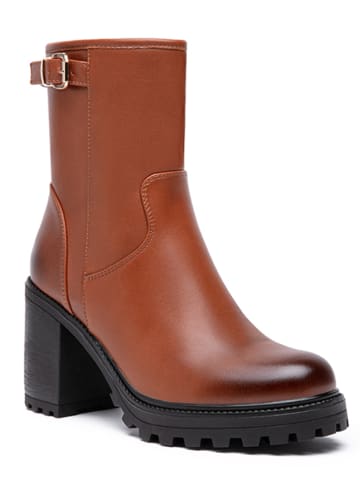 Foreverfolie Stiefeletten in Hellbraun