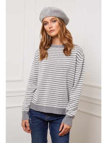 Joséfine Sweter "Astrobal" w kolorze szaro-białym