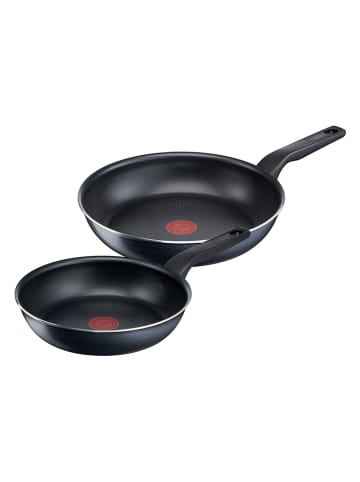Tefal 2-delige set: braadpannen "XL Force" zwart