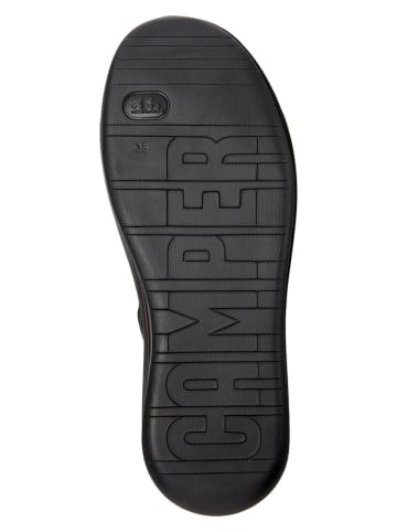 Camper Leren enkelboots zwart