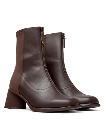 Camper Leren enkellaarzen bruin