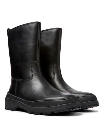 Camper Leder-Boots in Schwarz