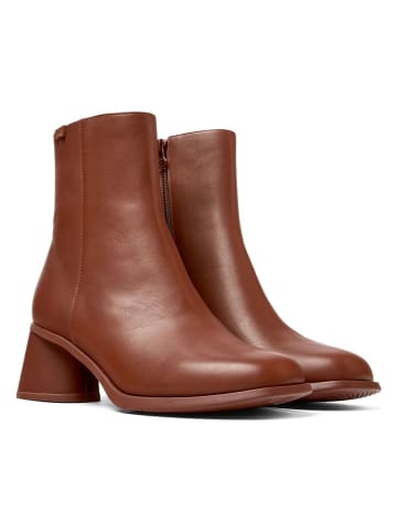 Camper Leren enkellaarzen lichtbruin