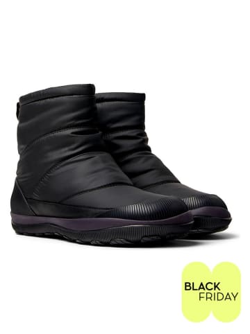 Camper Leder-Winterboots in Schwarz