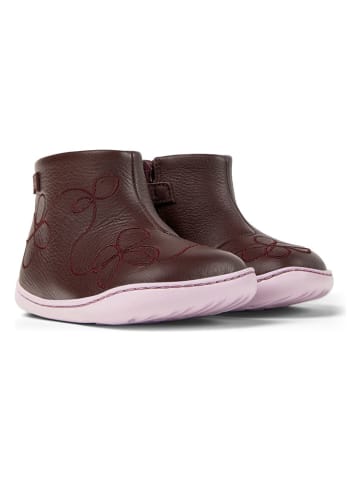 Camper Leren enkelboots bruin