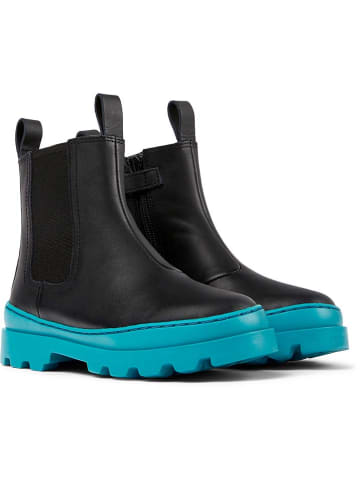 Camper Leren boots zwart/turquoise