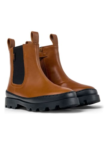 Camper Leder-Boots in Hellbraun/ Schwarz