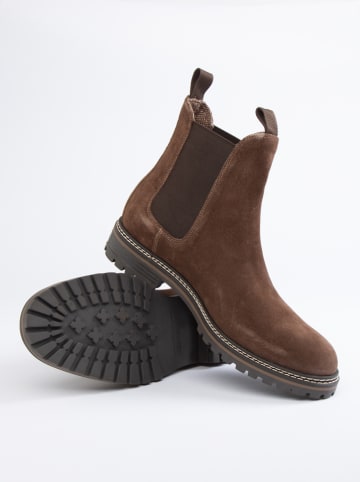 PAUL VESTERBRO Leder-Chelsea-Boots in Braun