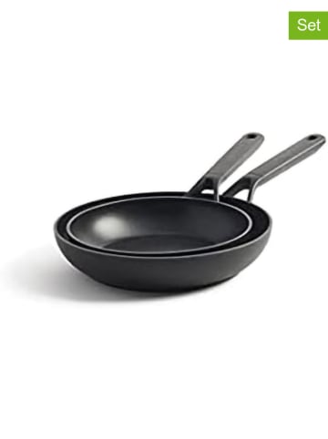 KitchenAid Patelnie (2 szt.) "Classic Forged" w kolorze czarnym