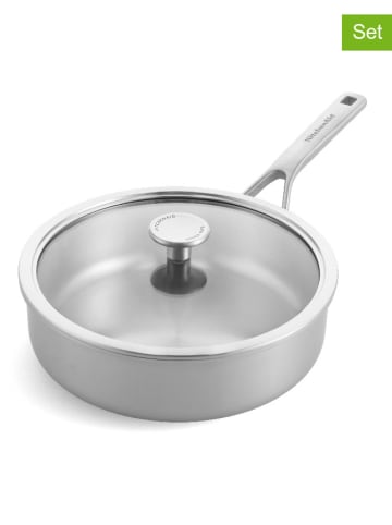 KitchenAid 2tlg. Set: Edelstahl-Schmorpfanne "Multi-Ply" - Ø 24 cm