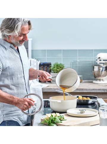 KitchenAid 2tlg. Set: Bräter in Creme - 5,2 l