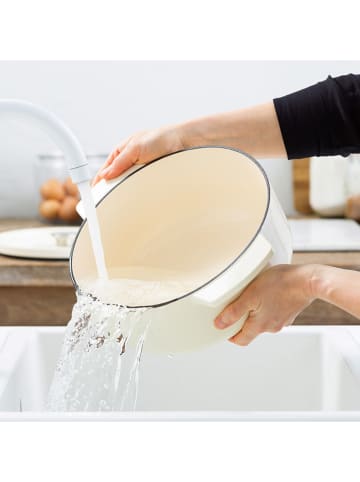 KitchenAid 2tlg. Set: Bräter in Creme - 5,6 l