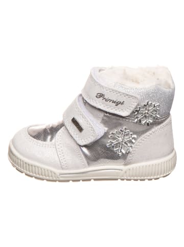 Primigi Leren boots wit/zilverkleurig