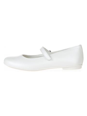 Primigi Leder-Spangenballerinas in Weiß