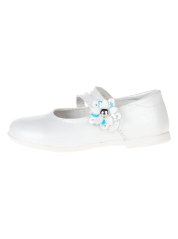 Primigi Skórzane baleriny "Happy dance" w kolorze białym