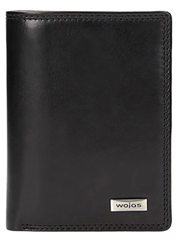 Wojas Skórzany portfel w kolorze czarnym - 10 x 13 x 1,5 cm