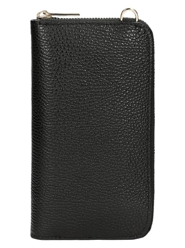 Wojas Skórzana torebka w kolorze czarnym na telefon - 10 x 19 x 4 cm