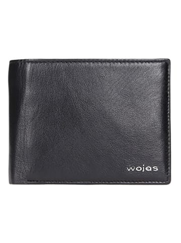 Wojas Skórzany portfel w kolorze czarnym  - 12,5 x 10,5 x 4 cm