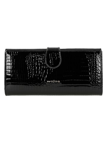 Wojas Skórzany portfel w kolorze czarnym - 19 x 9 x 3 cm