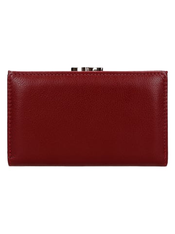 Wojas Leder-Geldbörse in Rot - (B)14,5 x (H)8,5 x (T)3 cm