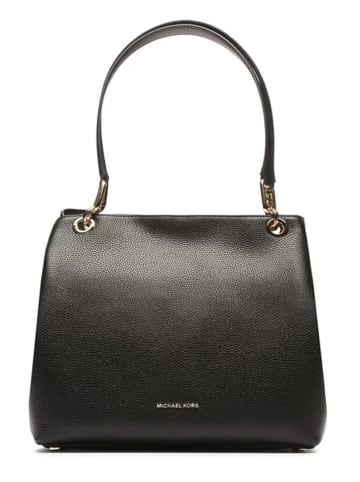 Michael Kors Leder-Schultertasche in Schwarz - (B)30 x (H)26 x (T)12 cm